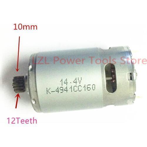 Replace 12 Teeth DC Motor 14.4V For BOSCH GSR14.4V PSR 14,4 LI-2 Cordless Drill Driver Batt-Oper Screwdriver