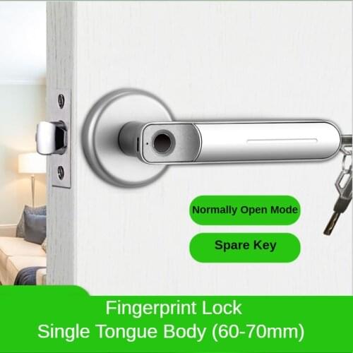 Fingerprint electronic household single-tongue spherical smart lock, left opening, right opening, universal adjustable