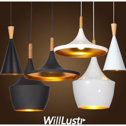 Instrument ABC beat Light Tall Fat Wide Pendant LAMP suspension lighting modern design lamps black white wood metal material