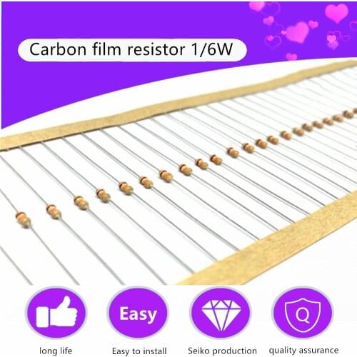 300Pcs/lots 1/6W Power 5% Carbon Film Resistor Kit Set 121 Value 1R~2.2M High Precision Four-Color Ring Resistor 1K 10K 220R Ohm