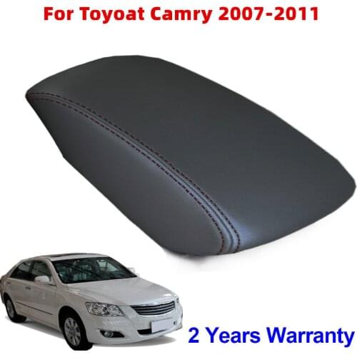Car Leather Console Center Armrest Rest Box Cover Beige for Toyota Camry 2007 2008 2009 2010 2011Interior Renovation Accessories