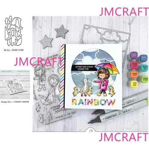 Little Girl And Duckling Metal Cutting Dies Stencils Stamp for DIY Scrapbooking Photo Album Decorative Embossing Paper DIY Cards