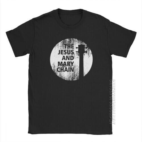 Virgin Mary The Jesus And Mary Chain Mans T Shirt Hipster Pure Cotton Male Tshirt Basic Tees O Neck T-Shirt Normal Tops