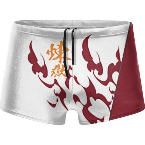 Men Anime Harajuku beach swimming trunks Rengoku Kyoujurou swimsuits husband for the sea Pool