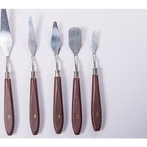 Oil painting knife Set of color knife Oil painting Scraper Pigment palette knife cutting knife Drawing 5pc/set