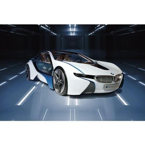 JMINE Div 5D Bmw-white Car Full Diamond Painting cross stitch kits art High Quality Scenic 3D paint by diamonds