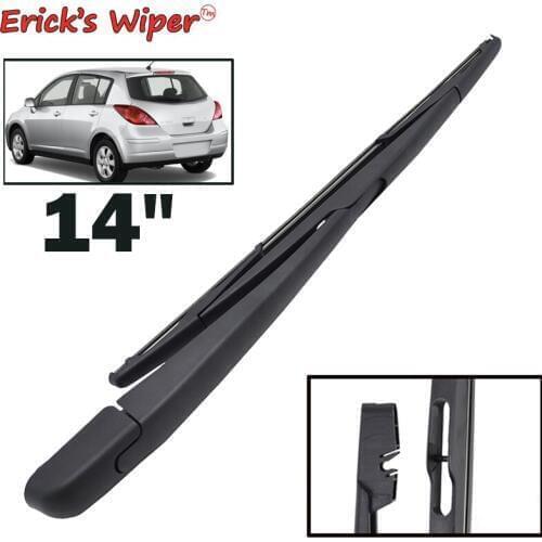 Ericks Wiper 14" Rear Wiper Blade & Arm Set Kit For Nissan Versa 2007-2011 Windshield Windscreen Rear Window