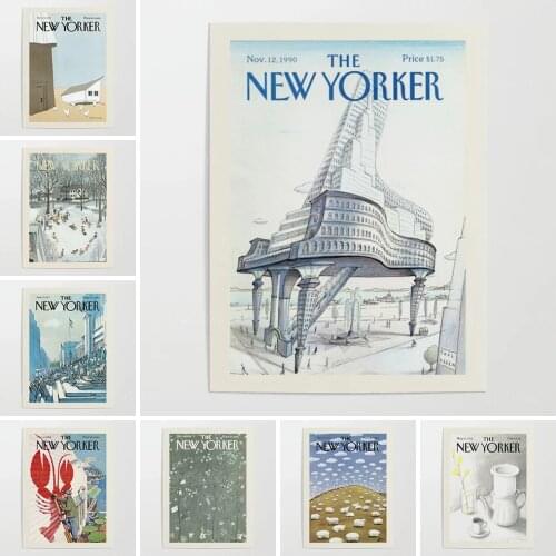 Wall Art Prints Pictures Home Decoration Modular New Yorker Magazine Poster Painting Cuadros On Canvas For Living Room No Frame