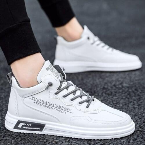 New Casual Shoes Breathable Non-slip Wear-resistant Board Shoes Fashion Trend Leather Shoes White Shoes Man Shoes