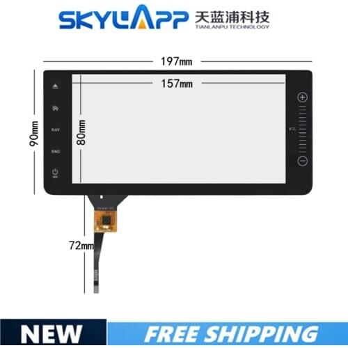New 6.95 inch 197mm*90mm Capacitive Touch Screen Glass Compatible For GPS CAR 197mm*90mm GT911 Freeshipping