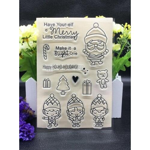 Santa Claus stamp Clear Stamp for Scrapbooking Transparent Silicone Rubber DIY Photo Album Decor A310