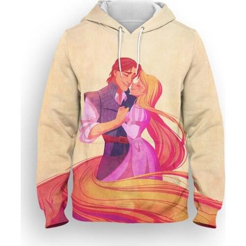 Tangled Ever After Cartoon Anime Hoodie For Boy Girl Kids Spring Disney 3D Print Women Sweatshirt Spring Autumn Mens Clothes