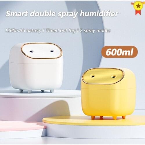 Humidifier Double Spray Humidifier USB chargeable Air Atomization Water Replenishing Instrument Desktop Mini Aromatherapy