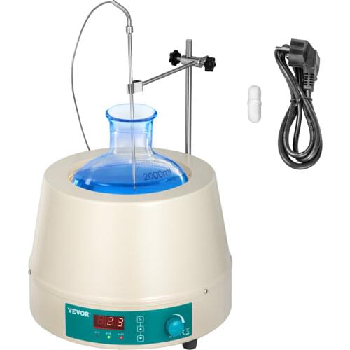 VEVOR 0.5L 1L 2L Heating Magnetic Agitador Digital Display Stirrer Hot Plate Vortrx Mixer Shaker Chemical Laboratory W/ Stir Bar