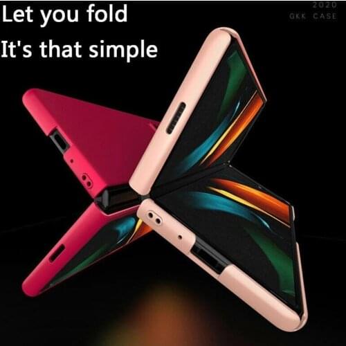 Phone back cover Case For Samsung Galaxy Z Fold 2 5G Mobile Phone Protective Anti-fall Solid color Sleeve Shell Hard C2A5 case