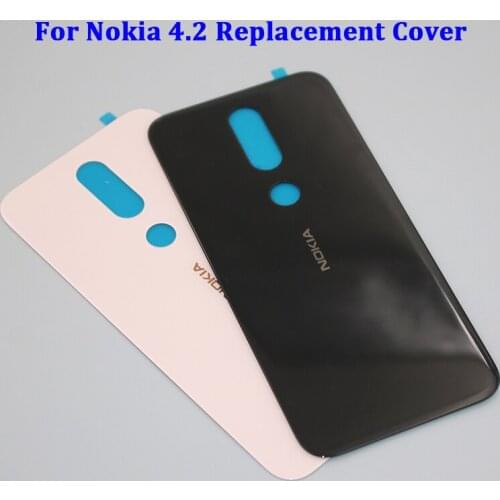 Back Cover New For Nokia 4.2 Phone Replacement Repair Parts 3D Glass Rear Door Housing Panel Case With Logo + Adhesive Sticker