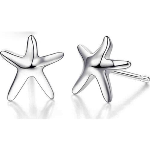 Minimalism Elegant Wedding 925 Sterling Silver See Star Stud Earrings for Women Brincos Romantic Piercing Fine Jewelry