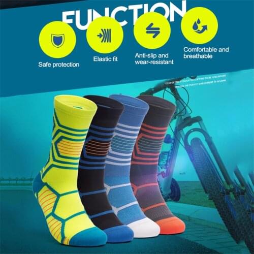 1 Pair Running Socks Sports Basketball Football Cycling Men Women Anti Slip Breathable Sock For Outdoor Cycling Running Hiking