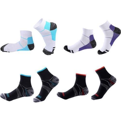 1pair Sport Foot Compression Socks Elastic Breathable Short Socks Supplies