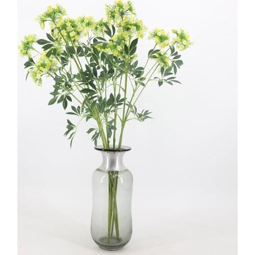 1pc 3 heads Fennel Artificial Flower Branch for Home Living Room Floral Arrangement Decor Wedding Party Long Branch Fake Flowers
