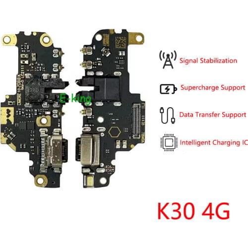 10PCS For Xiaomi Redmi K30 K40 Pro 5G USB Charging Board Dock Port Flex Cable