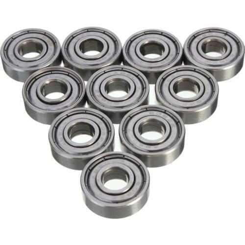 10pcs 608ZZ 8x22x7 3D printer Miniature Radial Bearings Deep Groove Ball Bearings Skateboard Scooter Roller Wheels