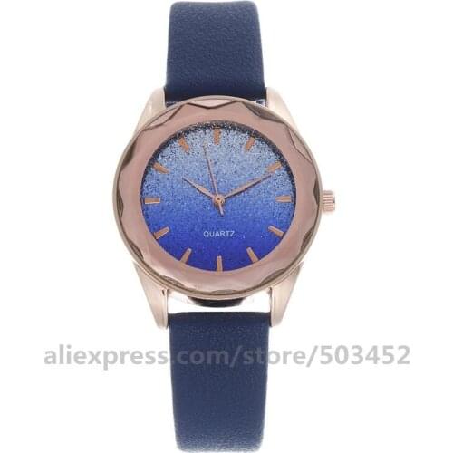 100pcs/lot New Style Gradient Color Bling Watches Adjustable Belt Factory Price Women Watches Starry Sky Dail Ladies Watch