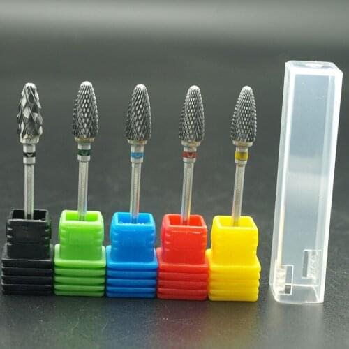3/32'' Nail Cone Tip Ceramic Drill Bits Electric Cuticle Clean Rotary For Manicure Pedicure Grinding Head Sander Tool
