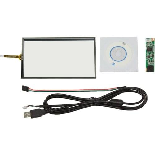 Free Shipping 6.5inch 4 Wire Resistive 155x89mm Touch Screen Digitizer with USB Controller For 6.5" TFT AT065TN14 Panel