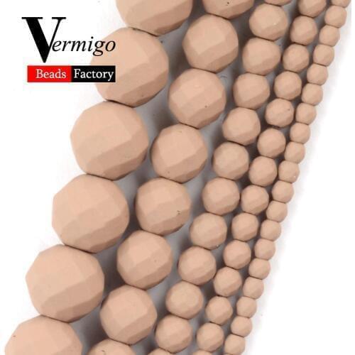 Natural Brown Nanotech Rubber Faceted Hematite Stone Beads For Jewelry Making Spacer Beads 2-10mm Diy Bracelet Necklace 15"