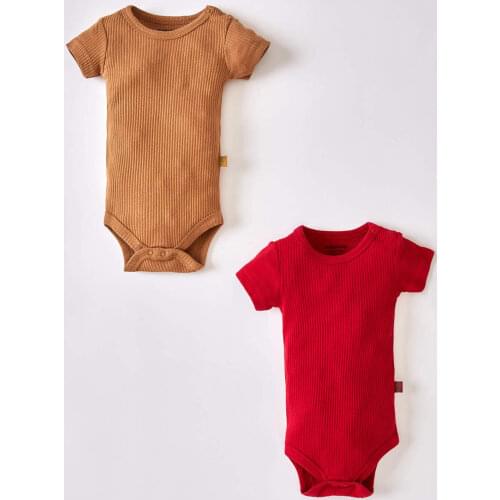 DeFacto Kız Bebek Modal Kısa Kollu 2li Çıtçıtlı Body-W1254A221AU
