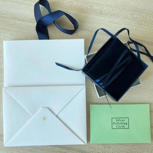 DOYUBO Brand White&Blue Color Jewelry Packing Sets Including Three Things Handbag/Box/Polishing Cloth Jewelry Packing Sets B021