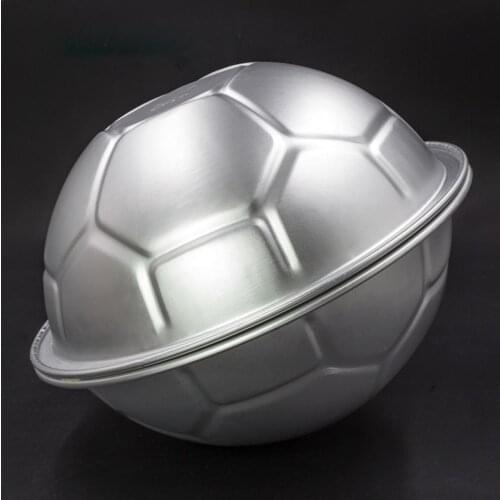 Aluminum Alloy Half Soccor Shaped Pudding Jelly Bread Cakes Mold Christmas Decoration Baking Supplies Cakes Mold