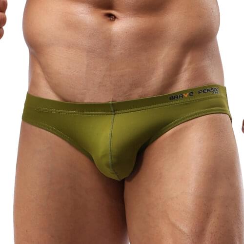 Ice Silk Mens Briefs men sexy underwear 3D Crotch Brief mens underwear Man Swimming Trunks