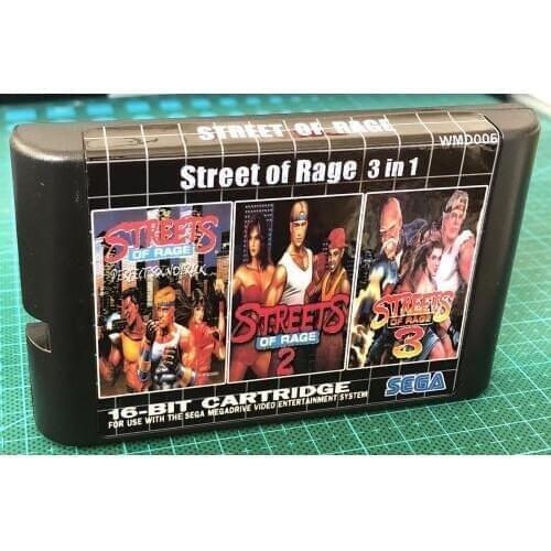 Street of Rage 3 in1 For Sega Mega drive 16 bit MD Games Card For Sega Mega Drive For Genesis