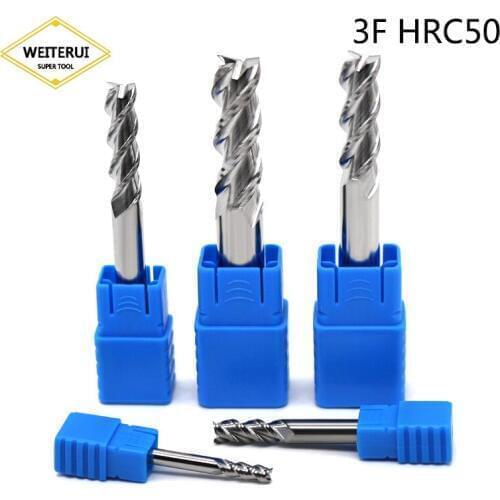 3F HRC50 End Mill Milling Cutter Alloy Coating Tungsten Steel Endmil By Aluminum Cnc Maching Endmills Wood Milling Cutter
