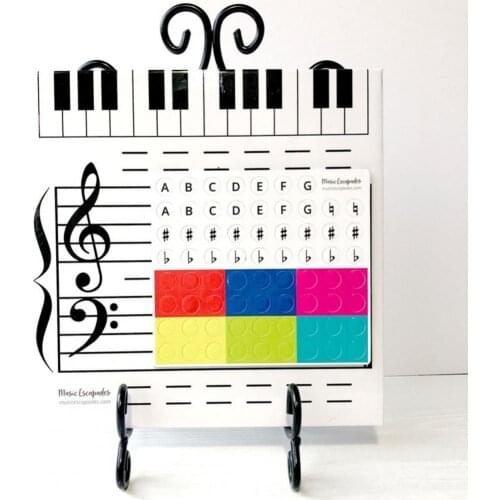 1 Set Magnetic Music Staff Board Erasable Paper Enjoyable Musical Theory Instruction Whiteboard Toy for Kids