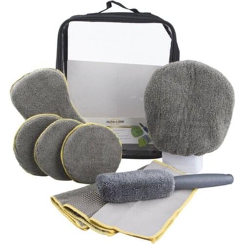 Car Wash Beauty Cleaning Kit Car Wash Towel Cloth Sponge Waxing Cake Wheel Brush Car Wash Shop Supplies Tools Cleaning Parts