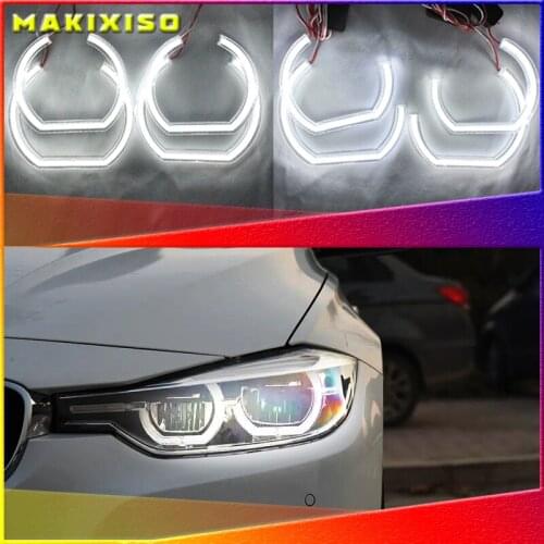Excellent Ultra bright DTM Style led Angel Eyes halo rings For BMW E46 M3 Coupe Convertible 1999-2006 xenon headlight