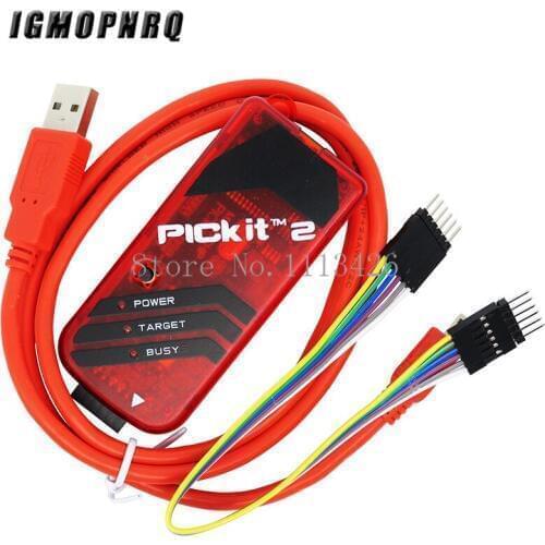 PICKIT2 PIC Kit2 Simulator PICKit 2 Programmer Emluator Red Color w/USB cable Dupond Wire