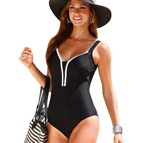 Sexy One Piece Swimsuit Women Solid Color Backless Swimwear Bathing Suit Monokini Push Up Padded Bra Bikini