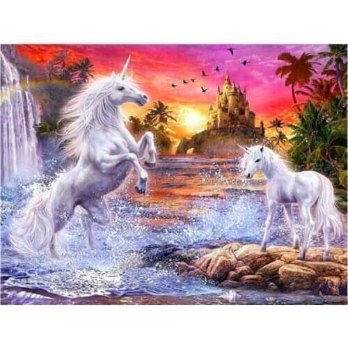 SHANSHIYOUPIN Full Round Diamond Mosaic Landscape Rhinestones Pictures Diamond Painting Mountain Diamond Embroidery Cross Stitch