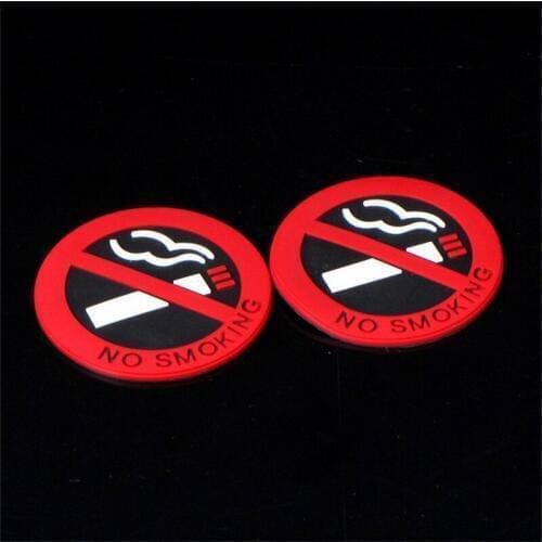 Car-styling Glue Sticker Warning No Smoking Logo Car Stickers Stick for ford vw peugeot opel renault mazda golf