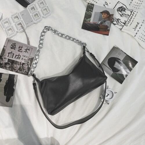 Fashion Solid Color Messenger Bag Women PU Leather Elegant Chain Money Purse Shoulder Crossbody Pouch Handbags