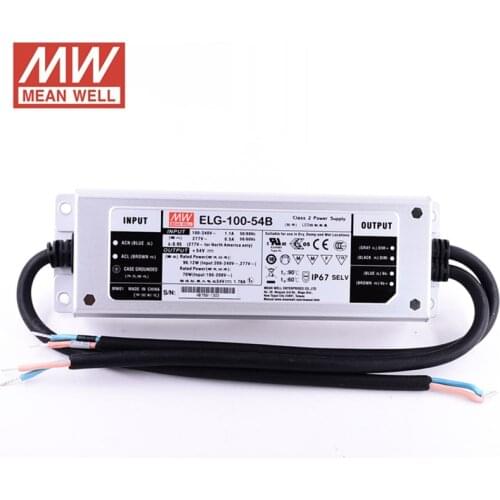 MEAN WELL ELG-100-54B-3Y 96W 1.78A 54V Dimming Power Supply 110V/220V AC to 54V DC waterproof IP67 Meanwell Dimmable led driver