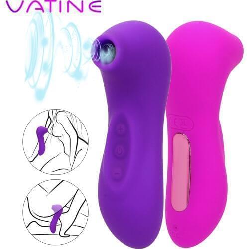 VATINE Clit Sucker Vibrator Sex Oral Licking Nipple Sucking Clitoris Vagina Stimulator Blowjob Tongue Vibrating