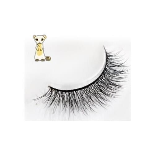 High-grade crystal transparent terrier 3D multilayer very soft natural thick false eyelash fit for single-fold eye with sticker