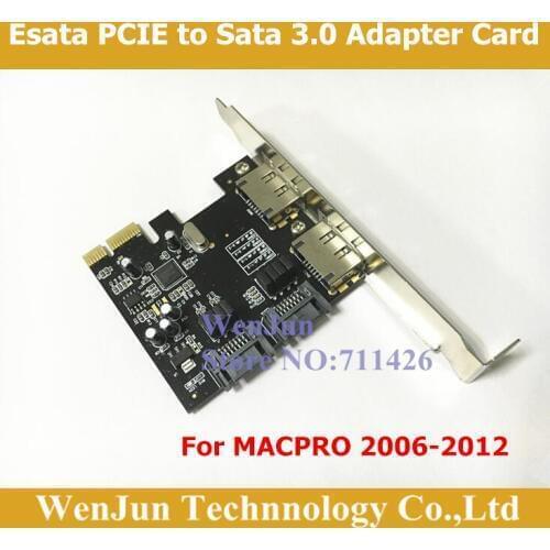 High Speed eSATA PCI-E PCI Express To SATA 3.0 SATA III 2 Ports Card Adapter for MACPRO 2006-2012