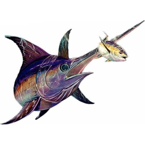 Swordfish Sword Tuna Fishing Funny Car Stickers Motorcycle RV VAN Cover Scratches Waterproof Accessories JDM Vinyl Comic Sign