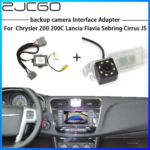 ZJCGO HD Reversing Rear Camera For Chrysler 200 200C Lancia Flavia Sebring 300C Interface Adapter Backup Display Improve Decoder